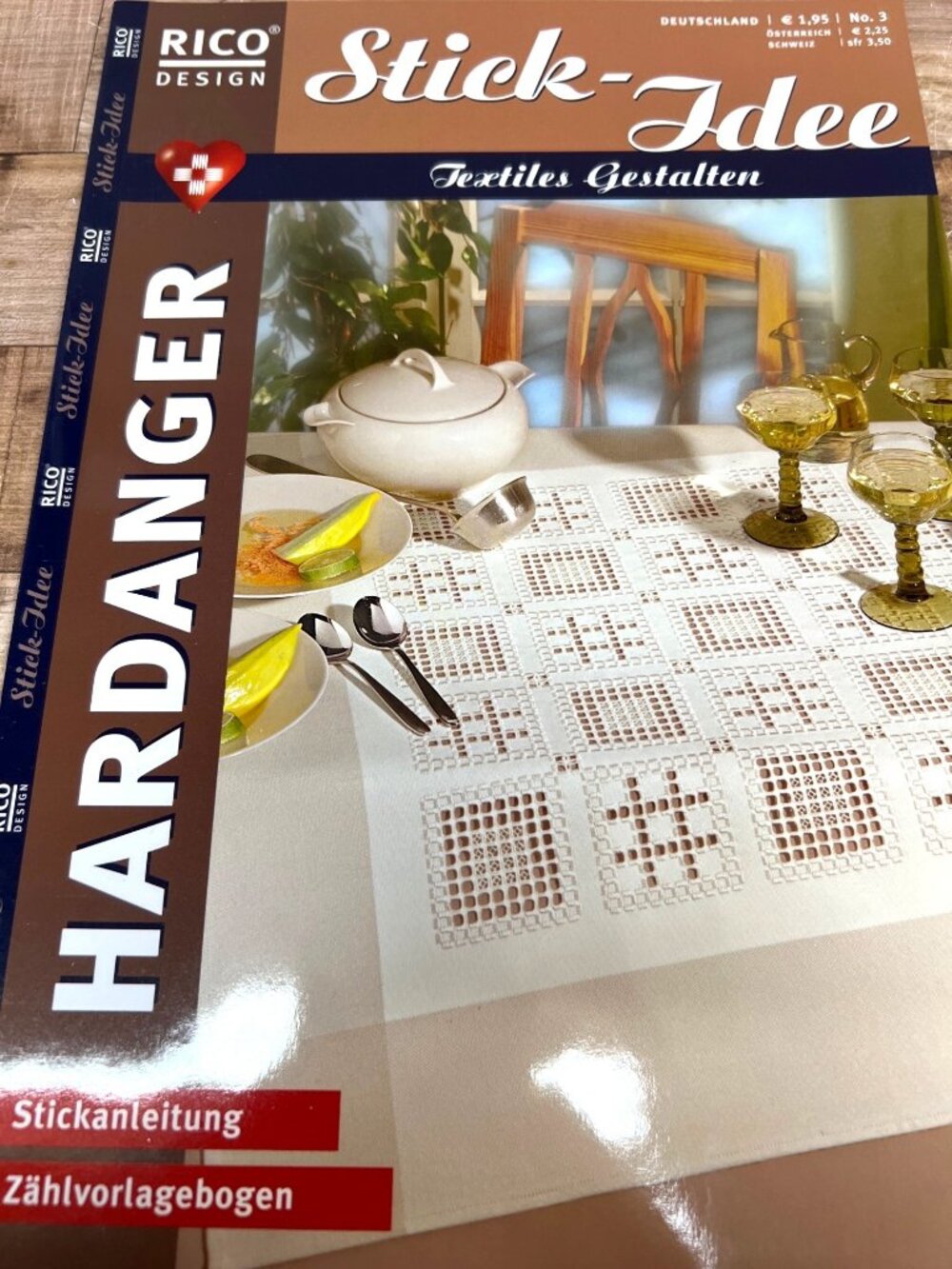 Hardanger Embroidery Pattern Book By Rico Design Stick-Idee Textiles Gestalten